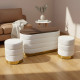 Storage Pouf Set - 3 Pcs